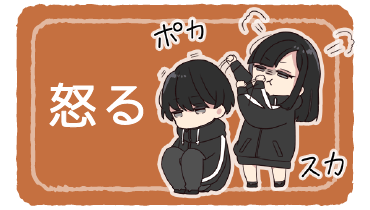 怒る